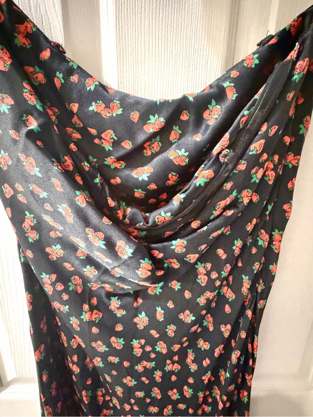 Anthropologie Black Strapless Dress with Coral Floral Print